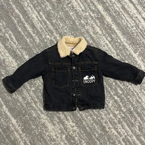 Zara kids black jean jacket size 2-3